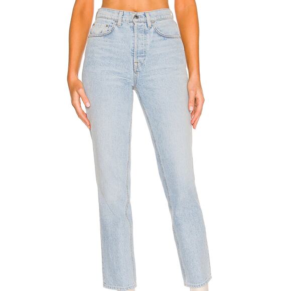 GRLFRND Cassidy Mid Rise Straight in Park Slope NWT Size 24 - Picture 1 of 9